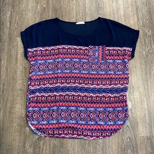 Dept 222 Short Sleeve Blouse-EUC-Sz L